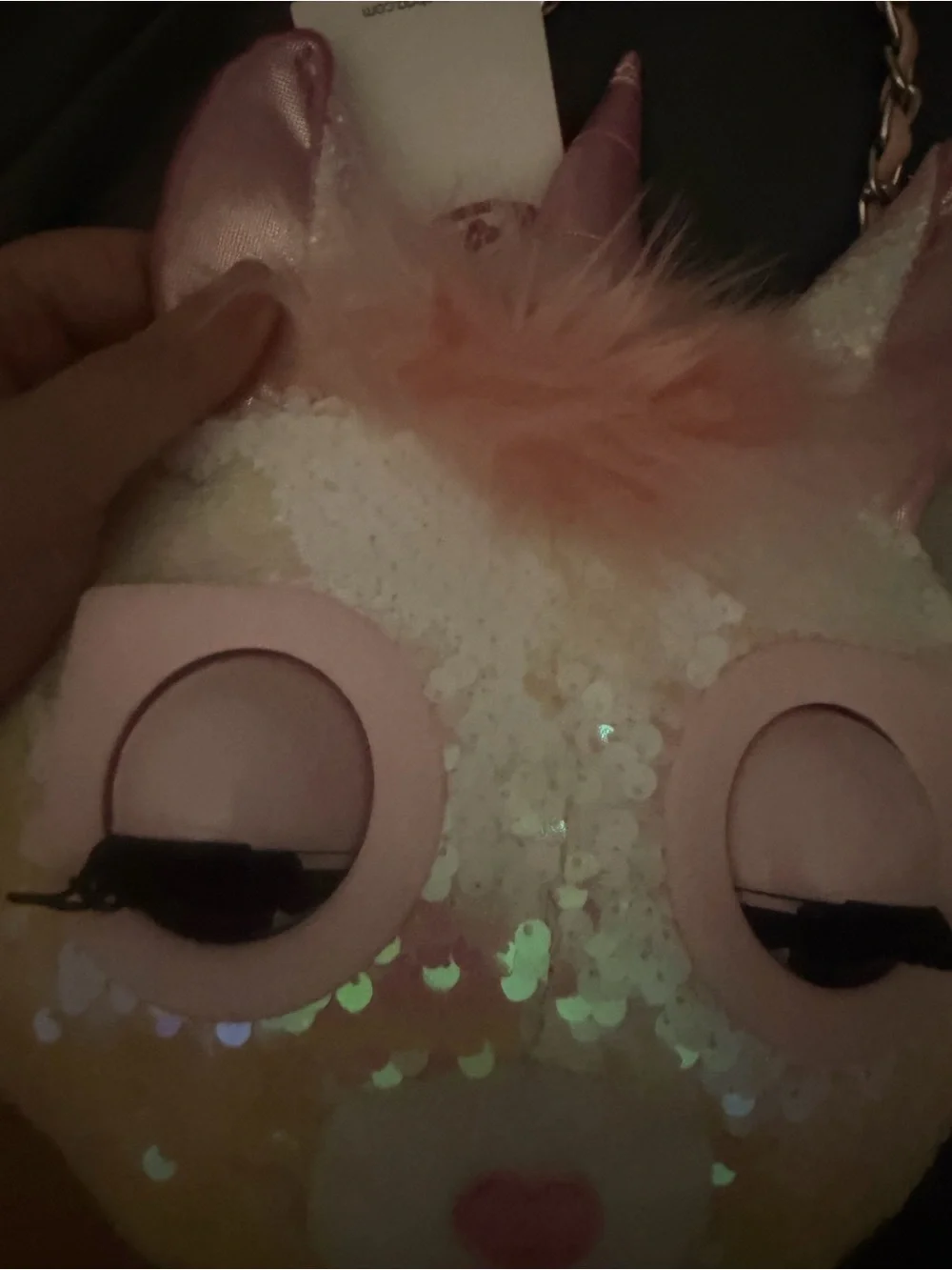 & Other Stories Pink & White Sequin Unicorn Crossbody Bag for Kids